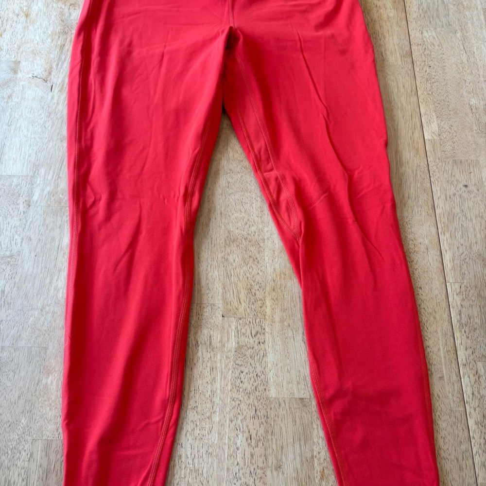 Vibrant Red Lululemon Leggings